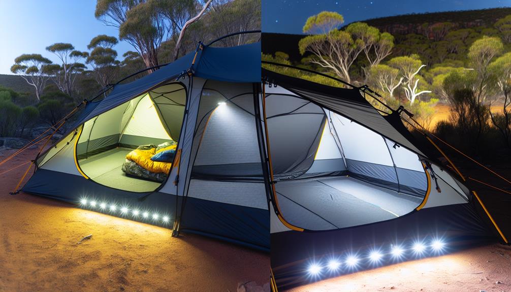 innovative tent with integrated lighting